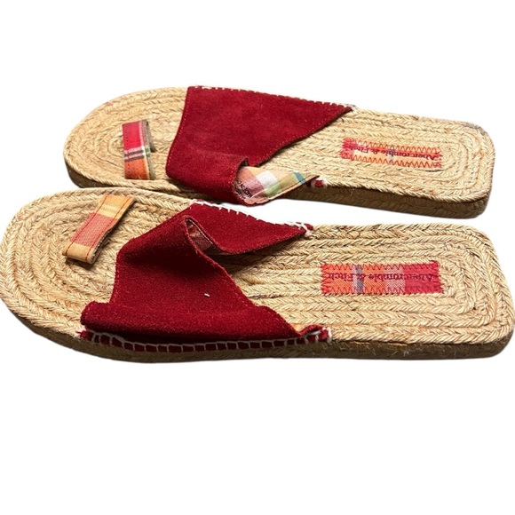 Abercrombie & Fitch Y2K Red Espadrille Sandals - Picture 3 of 7